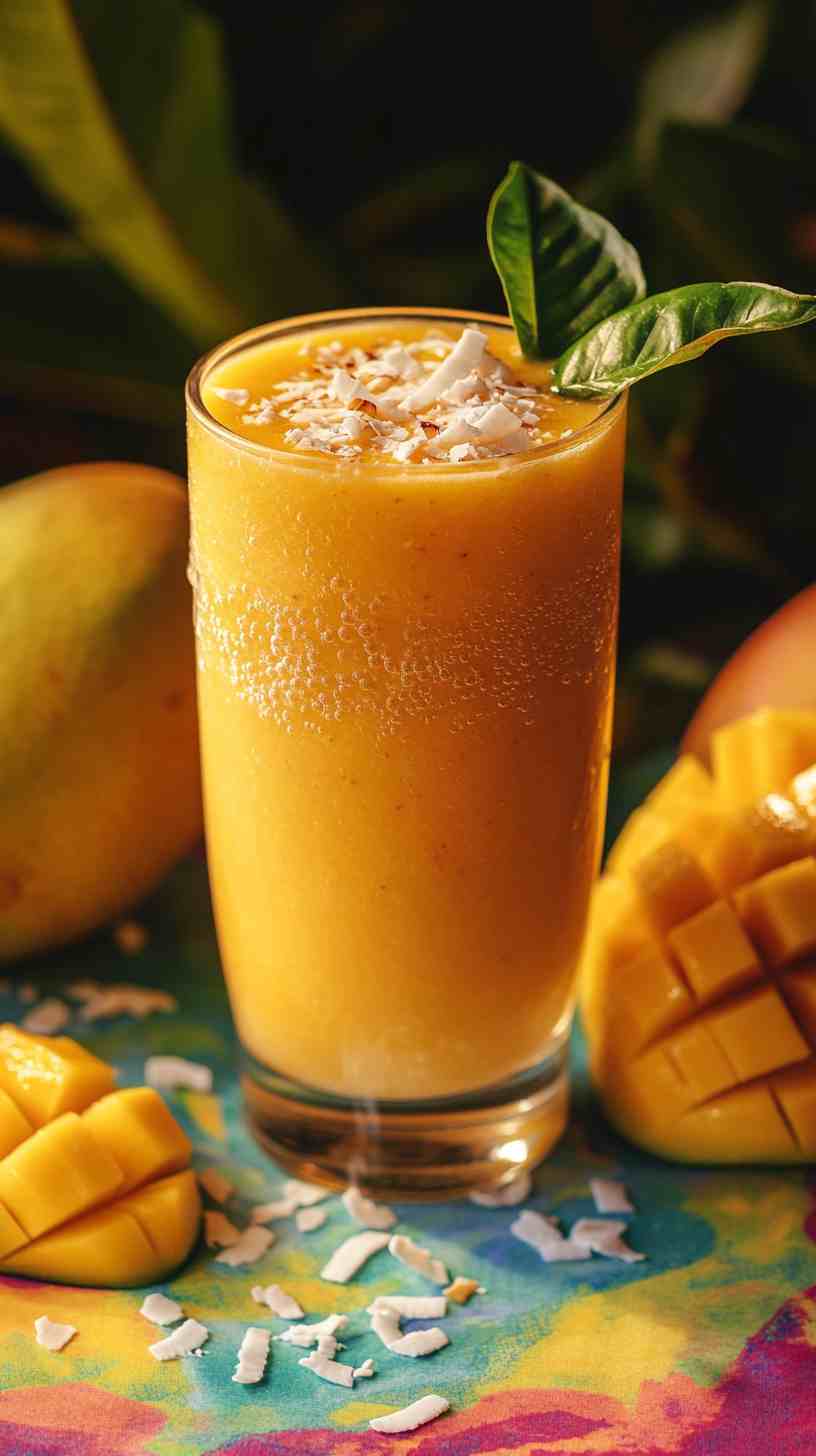 Tropical Mango and Coconut Breeze Smoothie