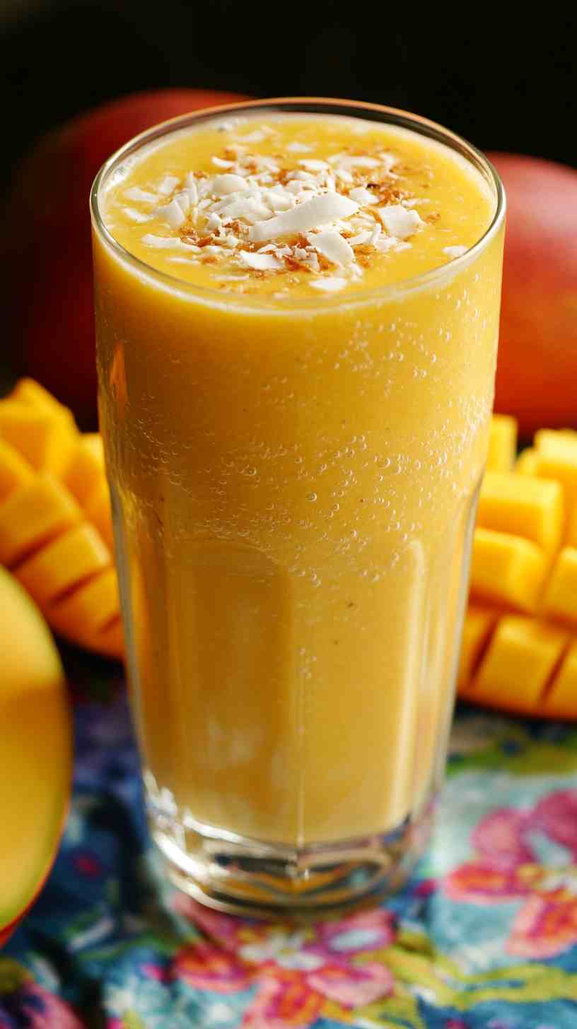 Tropical Mango and Coconut Breeze Smoothie