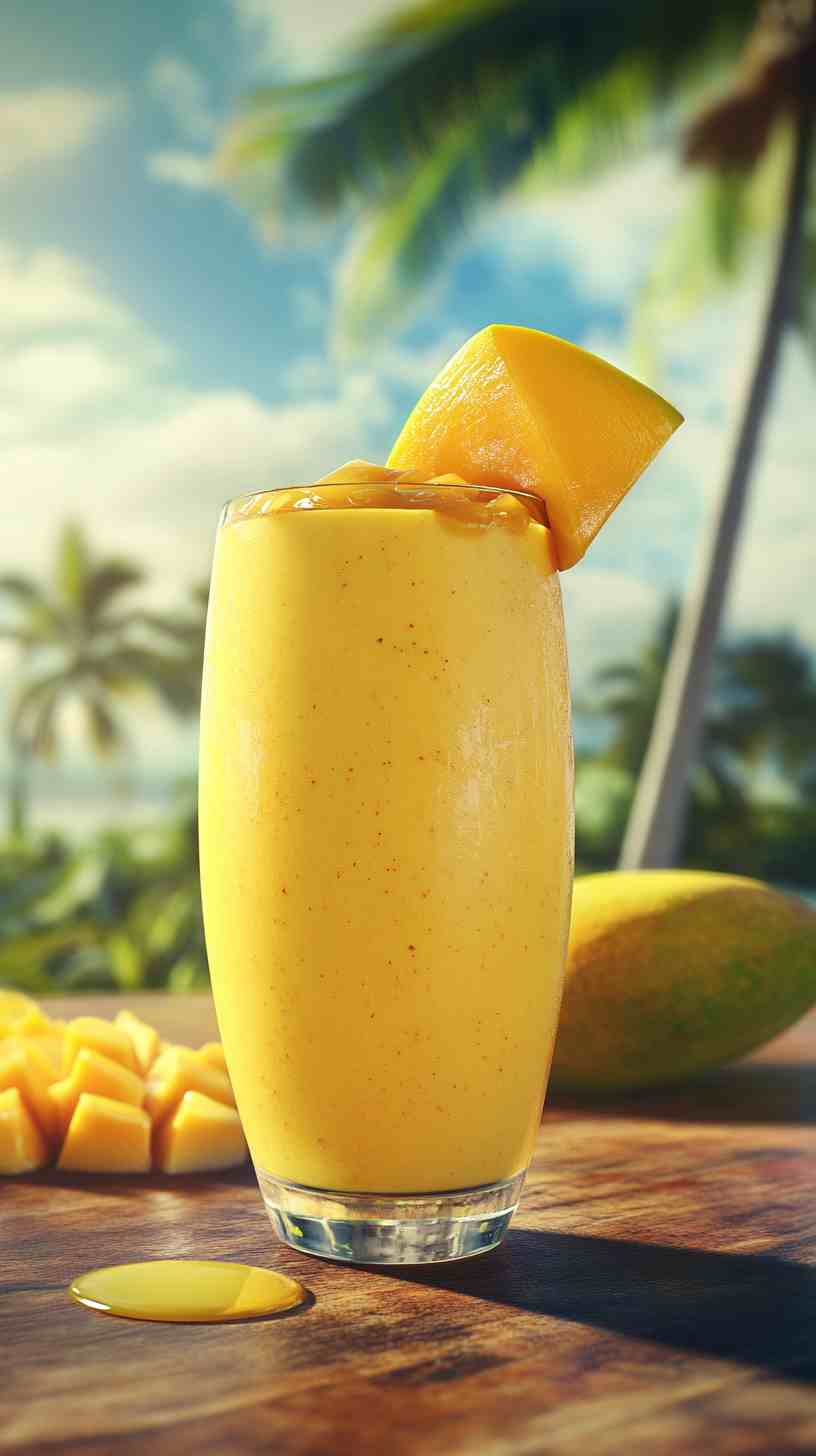Tropical Mango and Coconut Breeze Smoothie