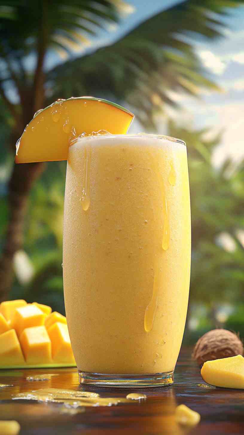 Tropical Mango and Coconut Breeze Smoothie