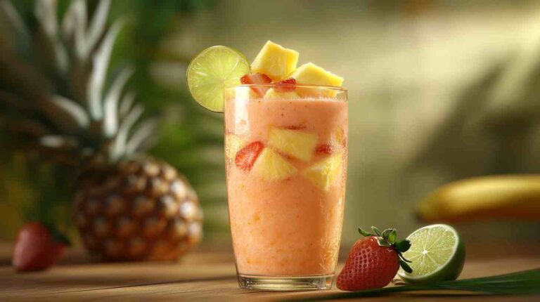 Tropical Strawberry Banana Cooler Smoothie