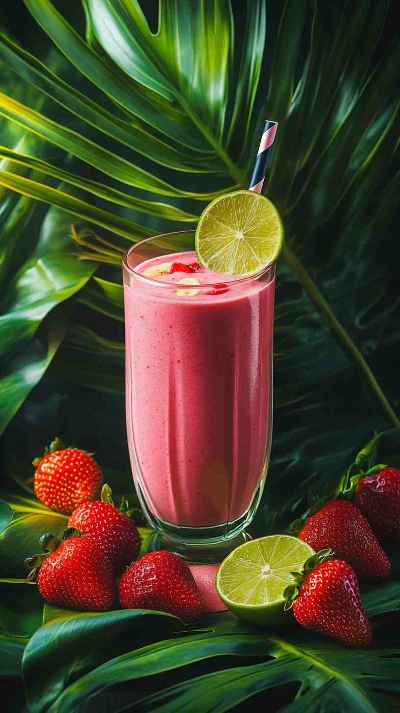 Tropical Strawberry Banana Cooler Smoothie