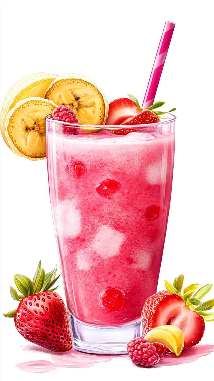 Tropical Strawberry Banana Cooler Smoothie