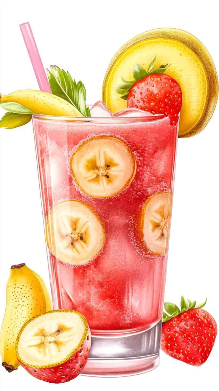 Tropical Strawberry Banana Cooler Smoothie
