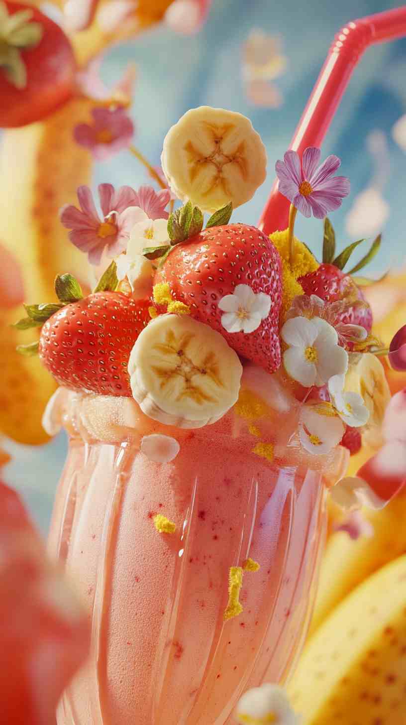 Tropical Twist Strawberry Banana Smoothie