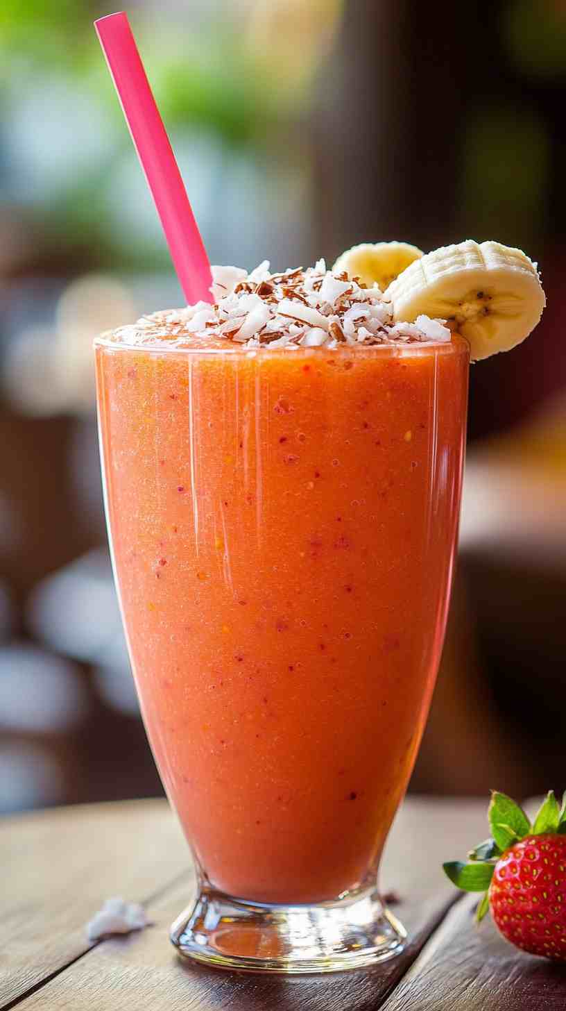 Tropical Twist Strawberry Banana Smoothie