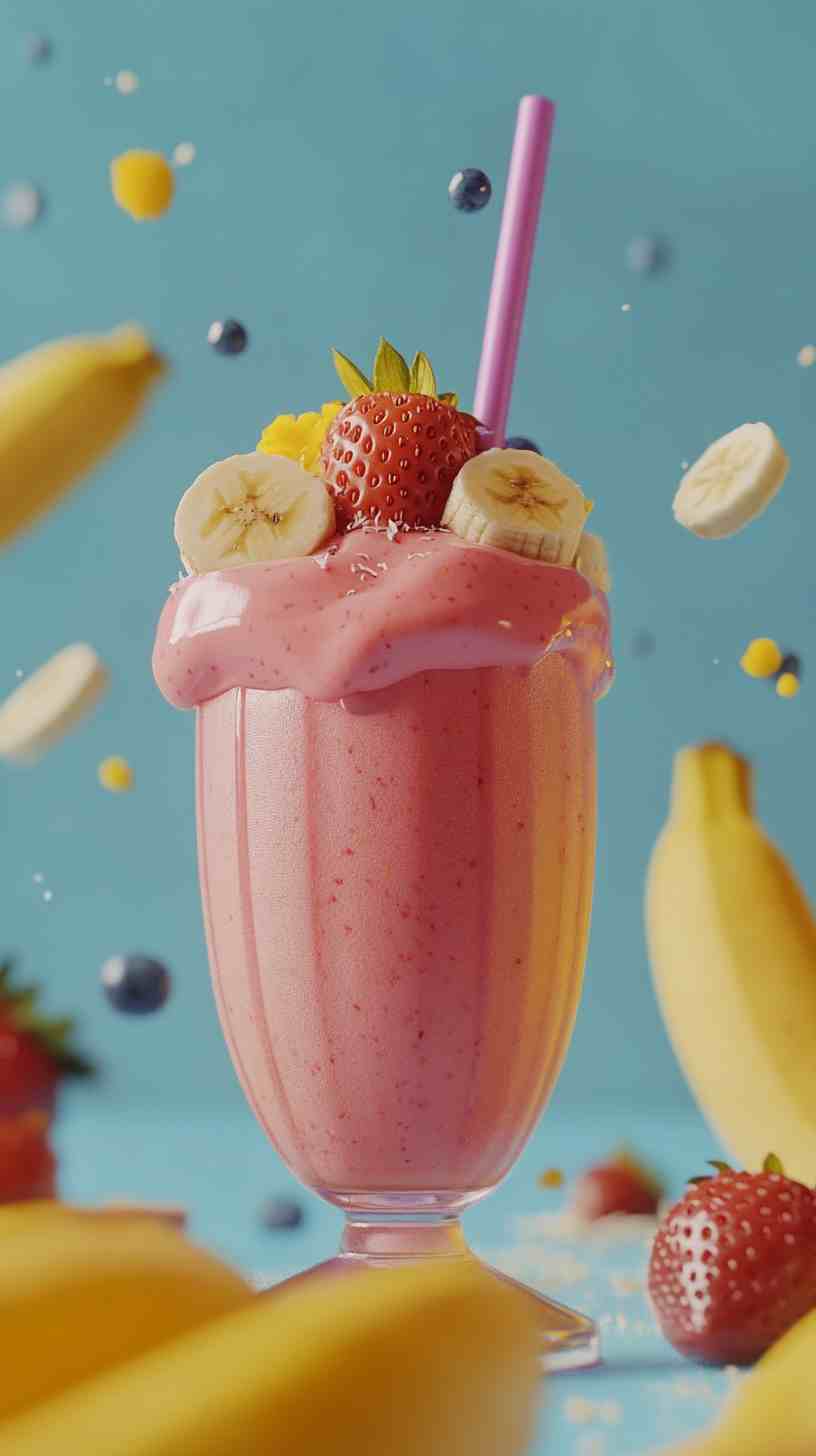 Tropical Twist Strawberry Banana Smoothie