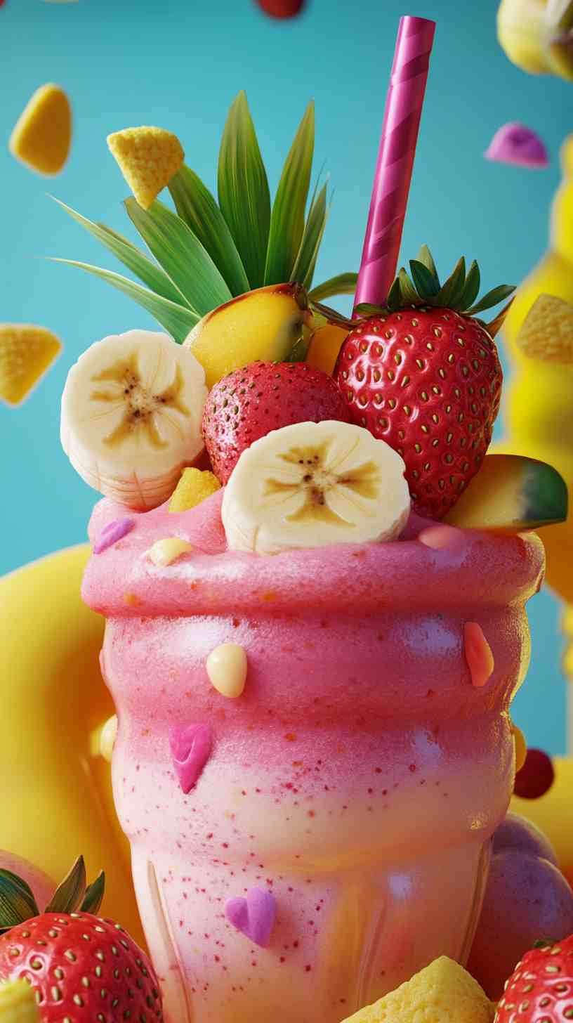 Tropical Twist Strawberry Banana Smoothie