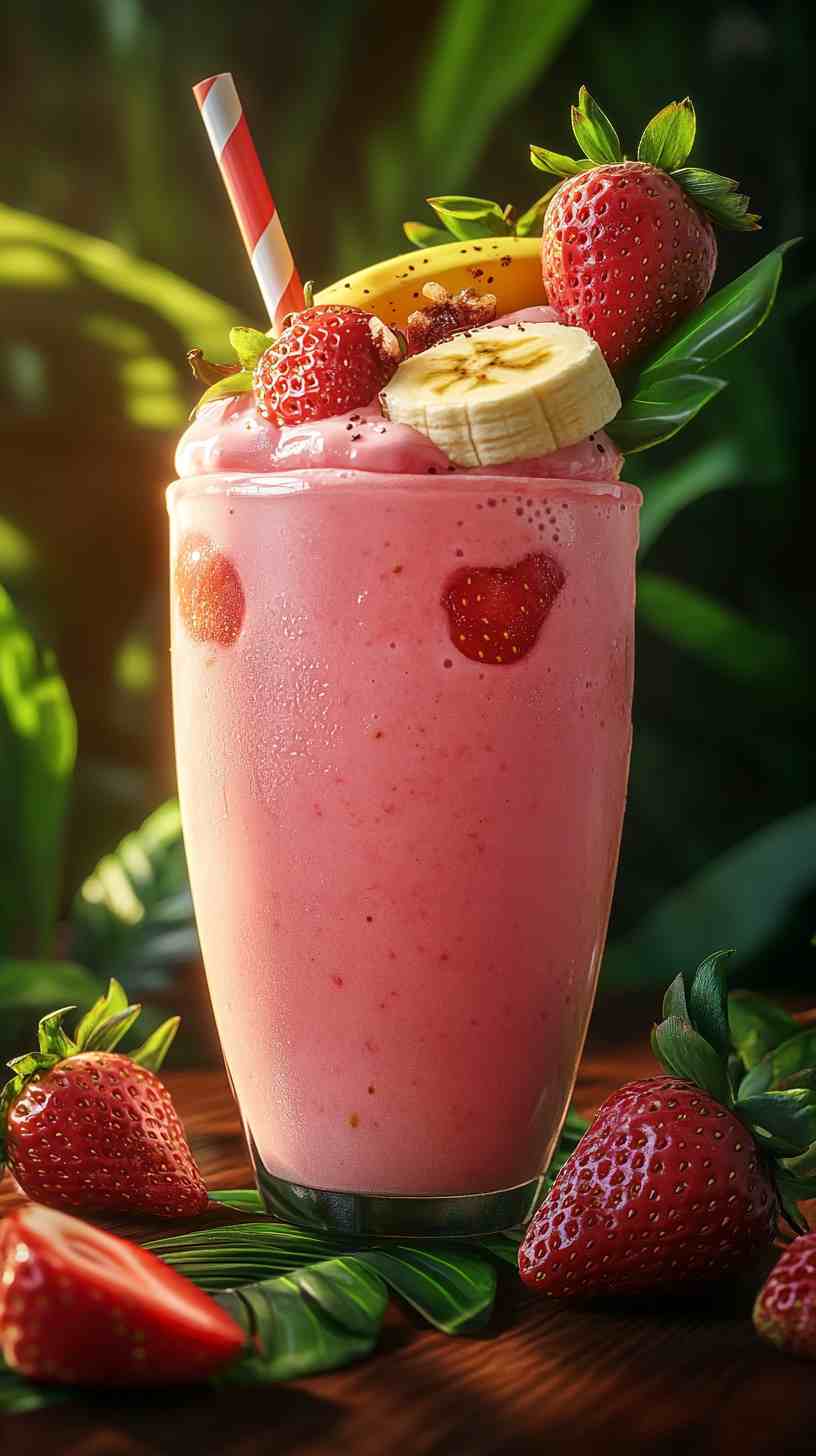 Tropical Twist Strawberry Banana Smoothie