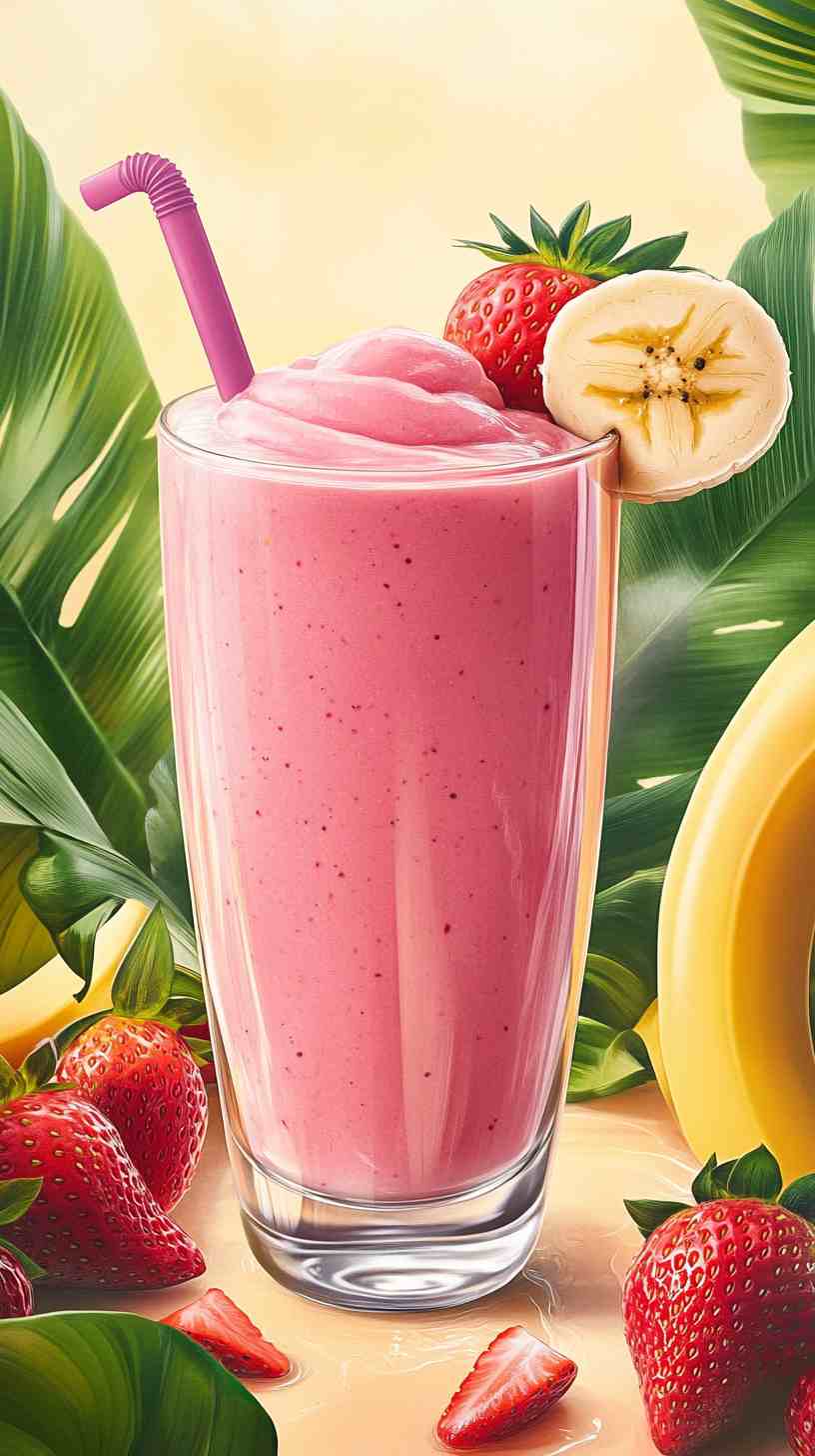 Tropical Twist Strawberry Banana Smoothie