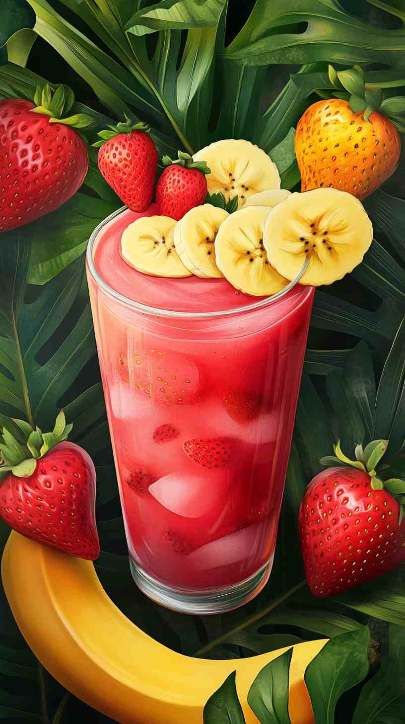 Tropical Twist Strawberry Banana Smoothie
