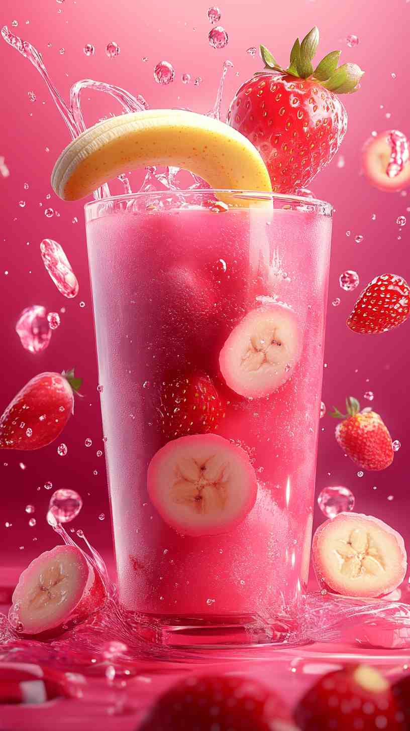 Ultimate Strawberry Banana Energizer Smoothie