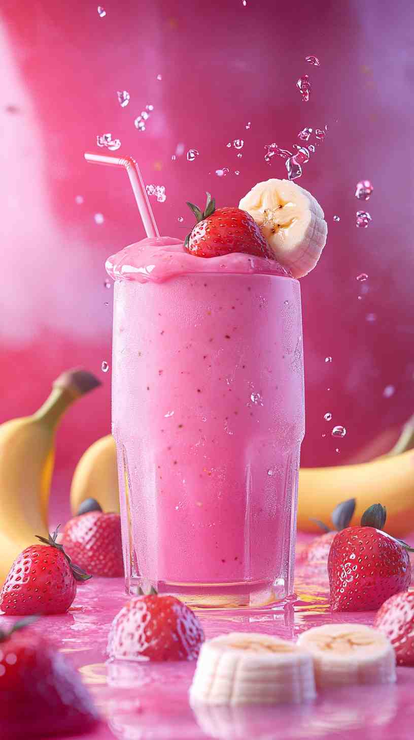 Ultimate Strawberry Banana Energizer Smoothie