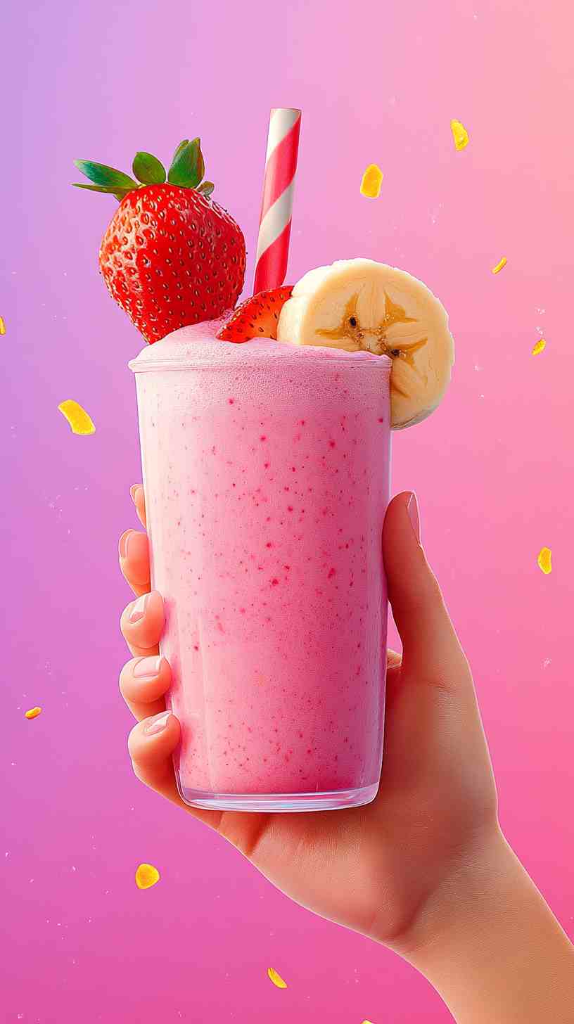 Ultimate Strawberry Banana Energizer Smoothie