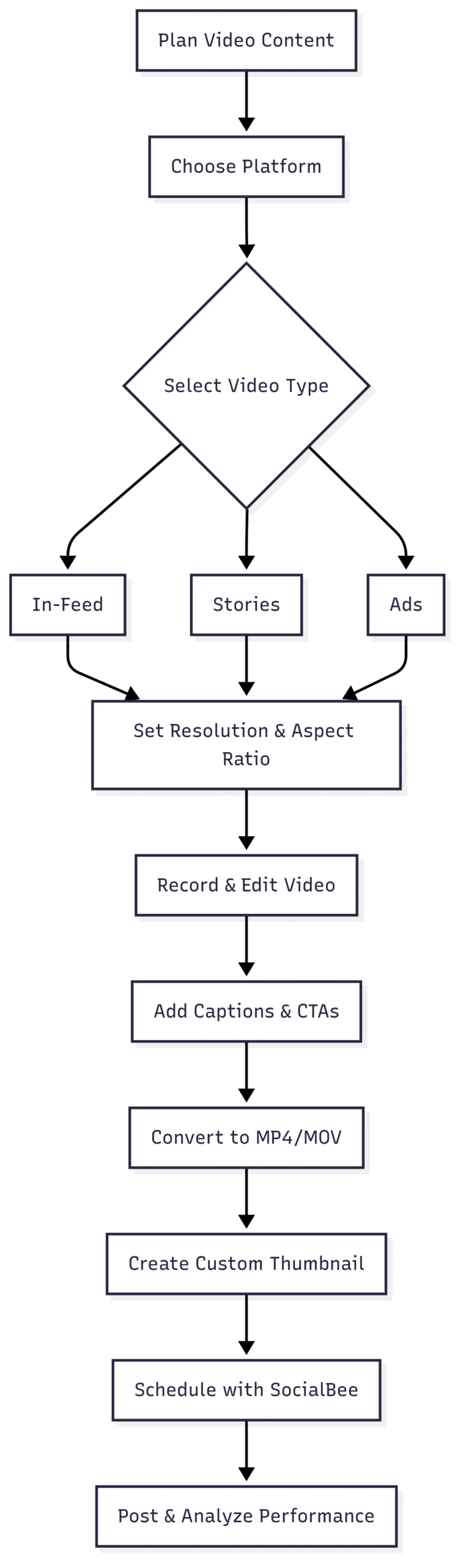 Chart: Social Media Video Workflow