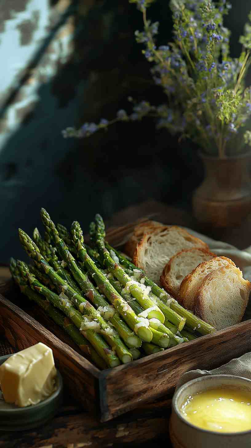 Zesty Air Fryer Asparagus with Garlic Butter
