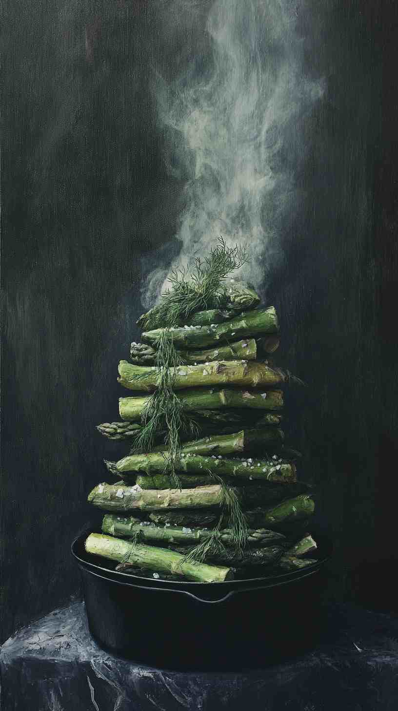 Air Fryer Asparagus with Fresh Dill