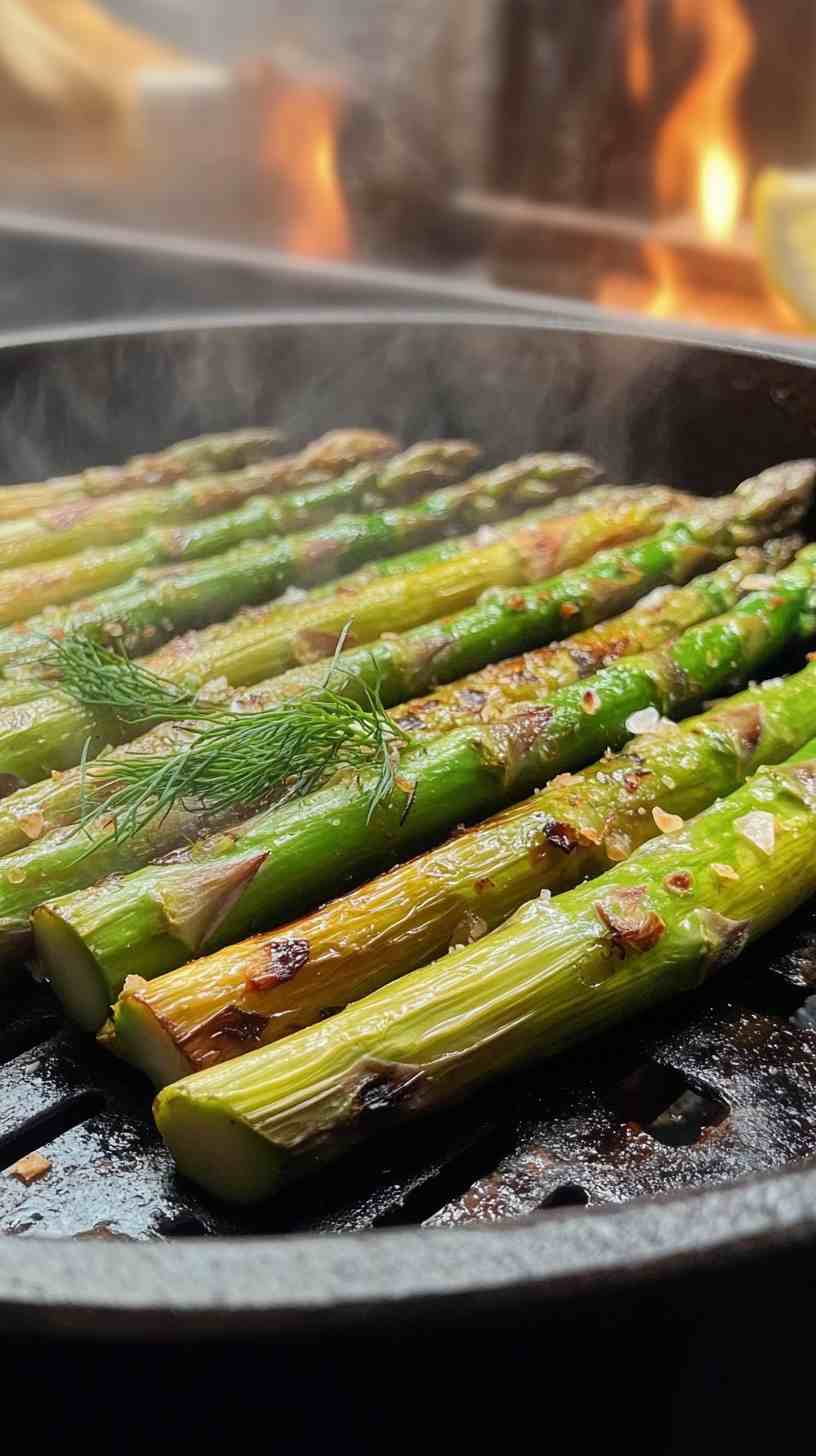 Air Fryer Asparagus with Fresh Dill