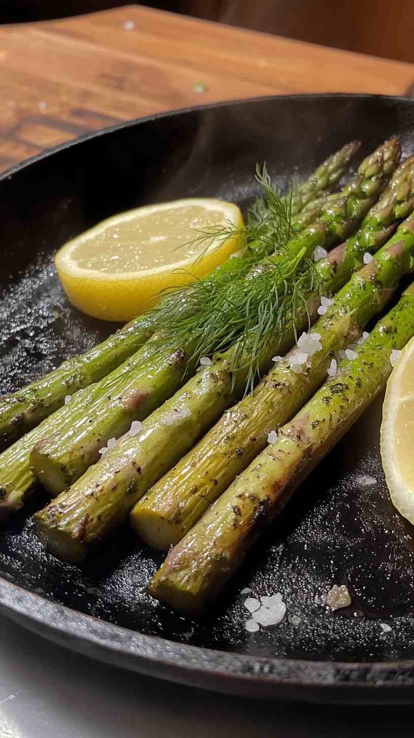 Air Fryer Asparagus with Fresh Dill