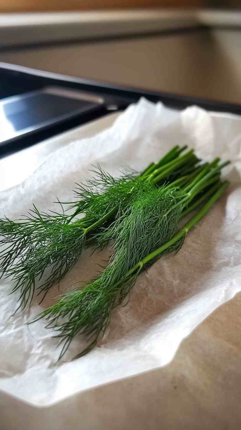 Air Fryer Asparagus with Fresh Dill