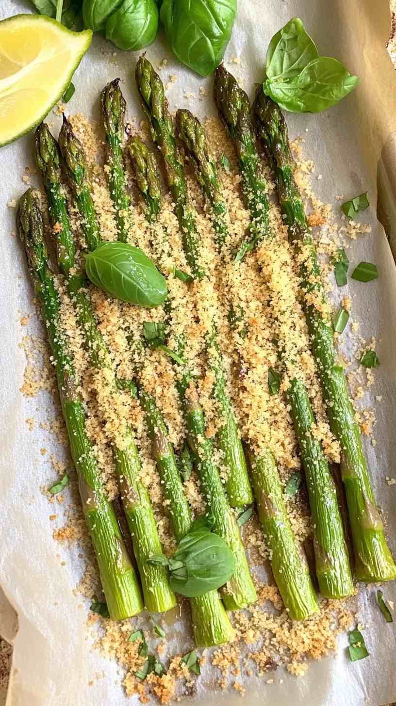 Air Fryer Asparagus with Panko and Parmesan