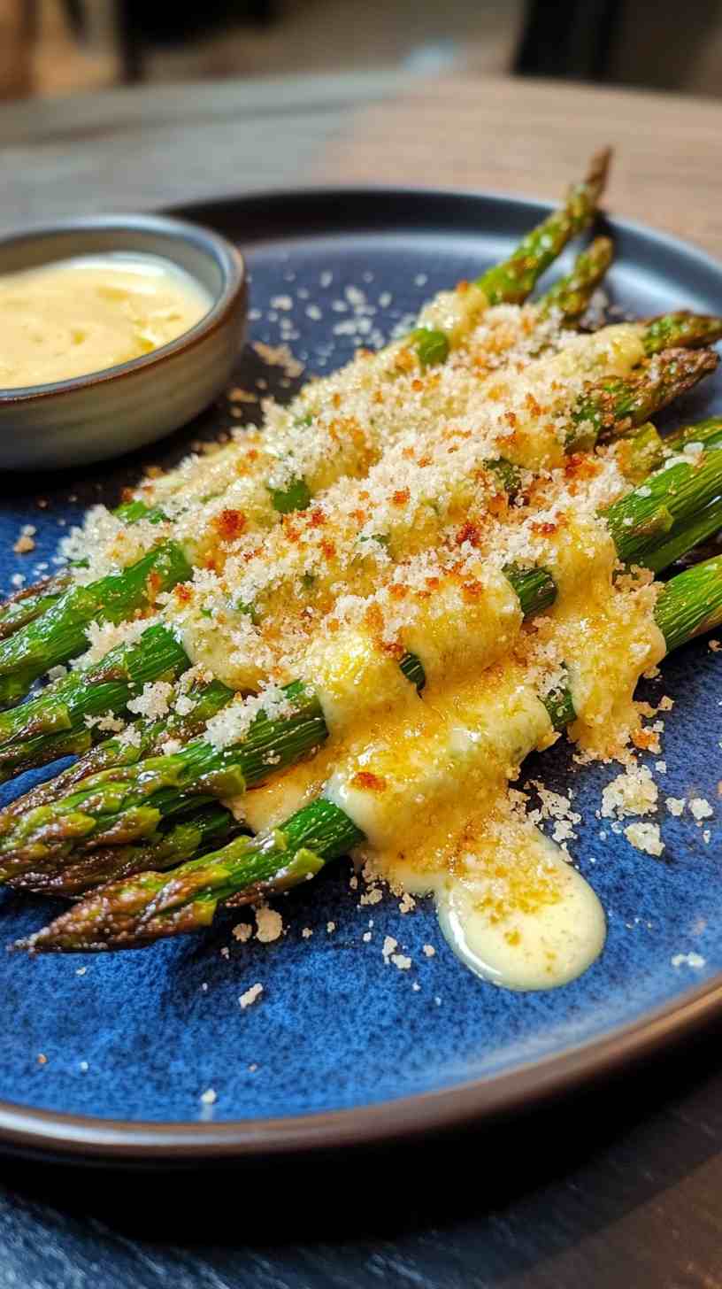 Air Fryer Asparagus with Panko and Parmesan