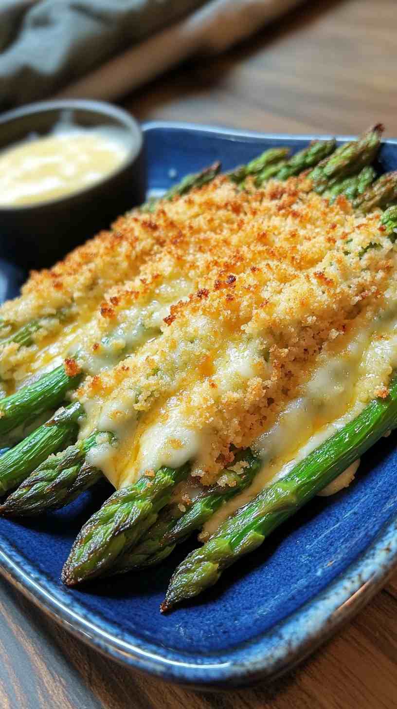 Air Fryer Asparagus with Panko and Parmesan