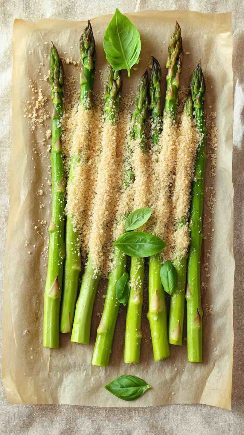 Air Fryer Asparagus with Panko and Parmesan