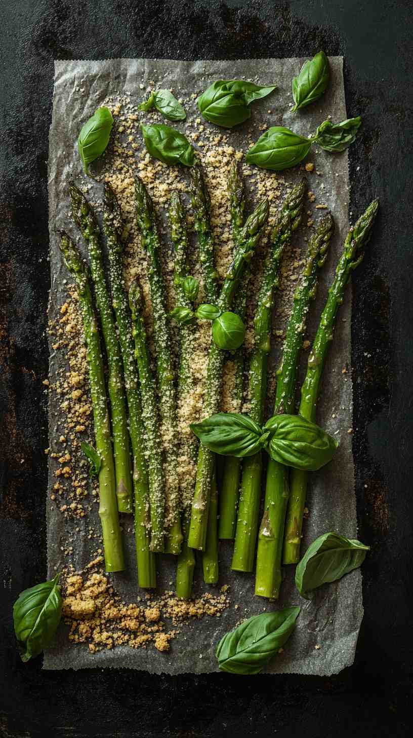 Air Fryer Asparagus with Panko and Parmesan