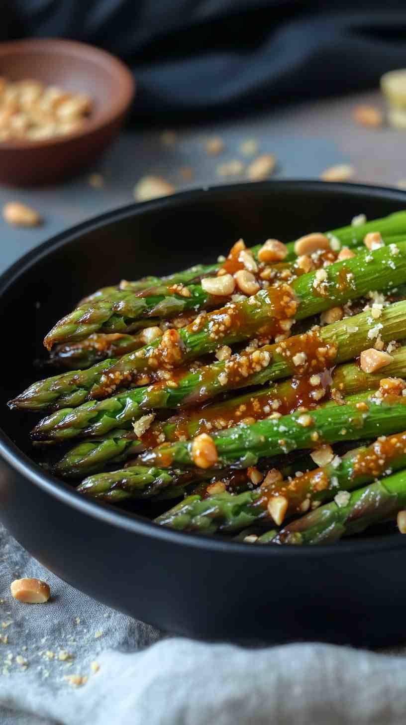 Air Fryer Asparagus with a Sweet Chili Sauce
