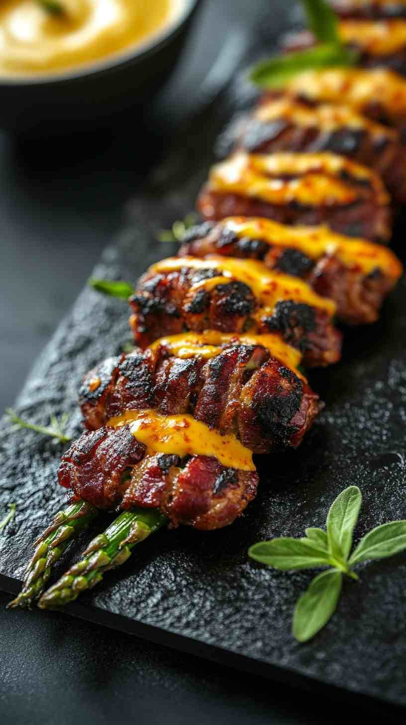 Air Fryer Bacon-Wrapped Asparagus Bundles