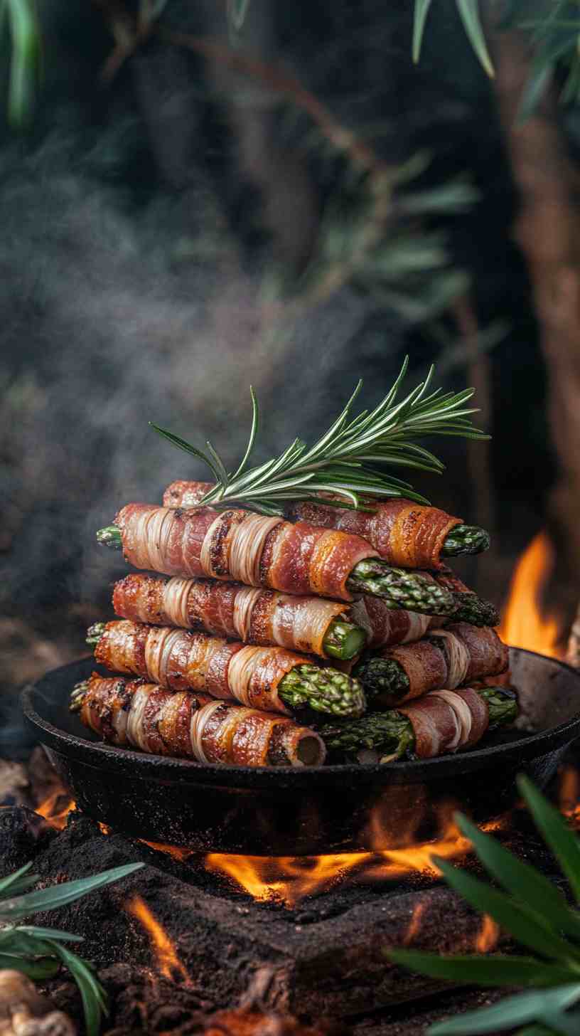 Air Fryer Bacon-Wrapped Asparagus Bundles