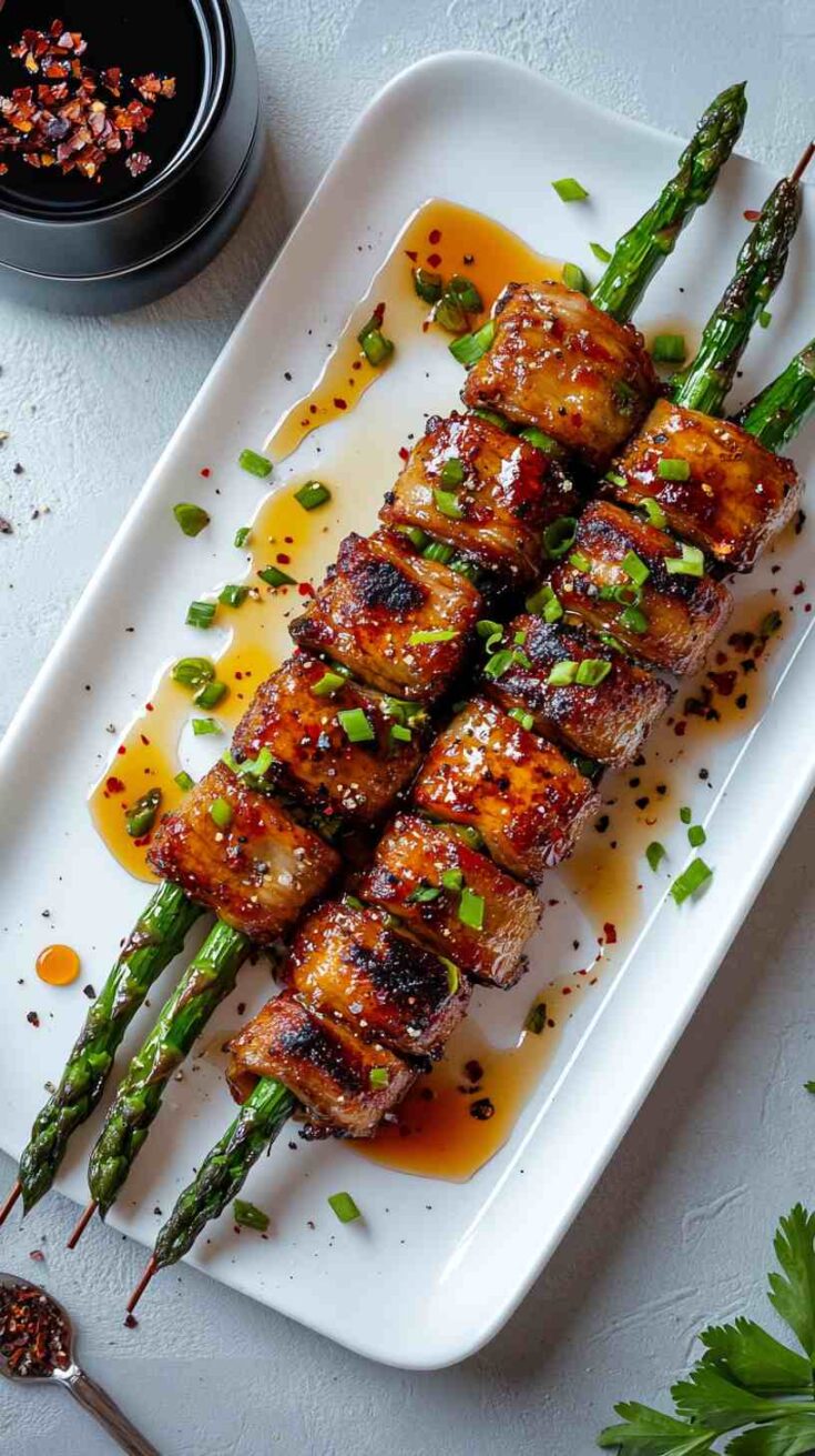 Air Fryer Bacon-Wrapped Asparagus Bundles