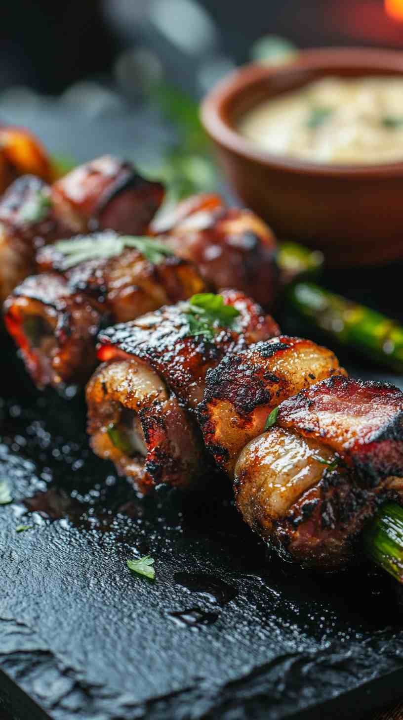 Air Fryer Bacon-Wrapped Asparagus Bundles