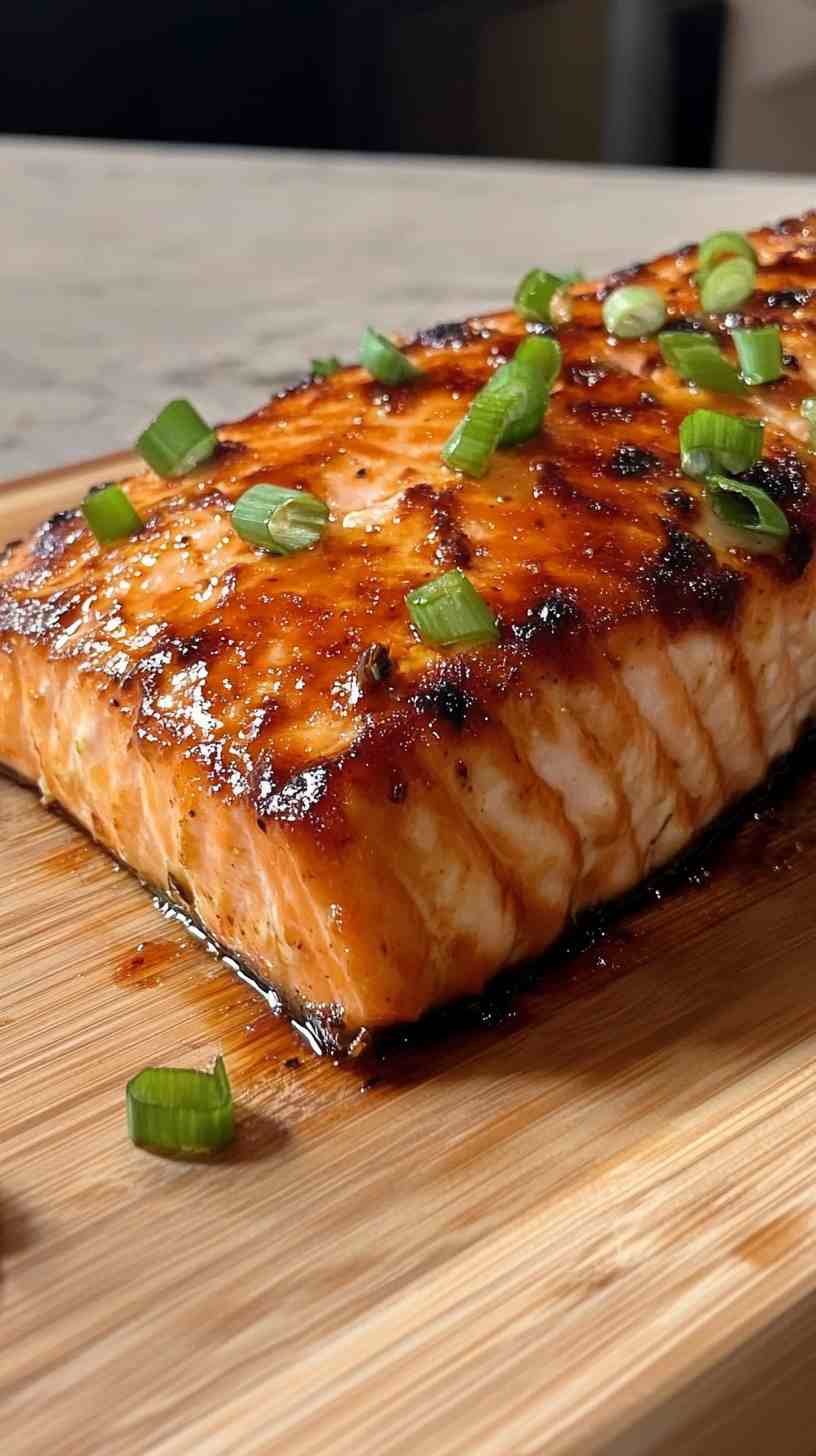 Air Fryer Miso Glazed Salmon