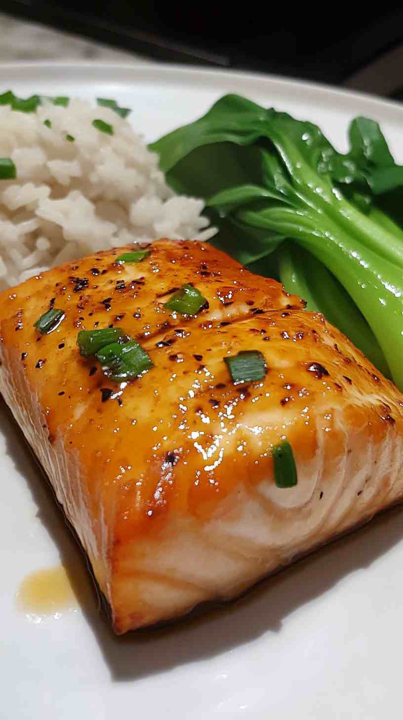Air Fryer Miso Glazed Salmon