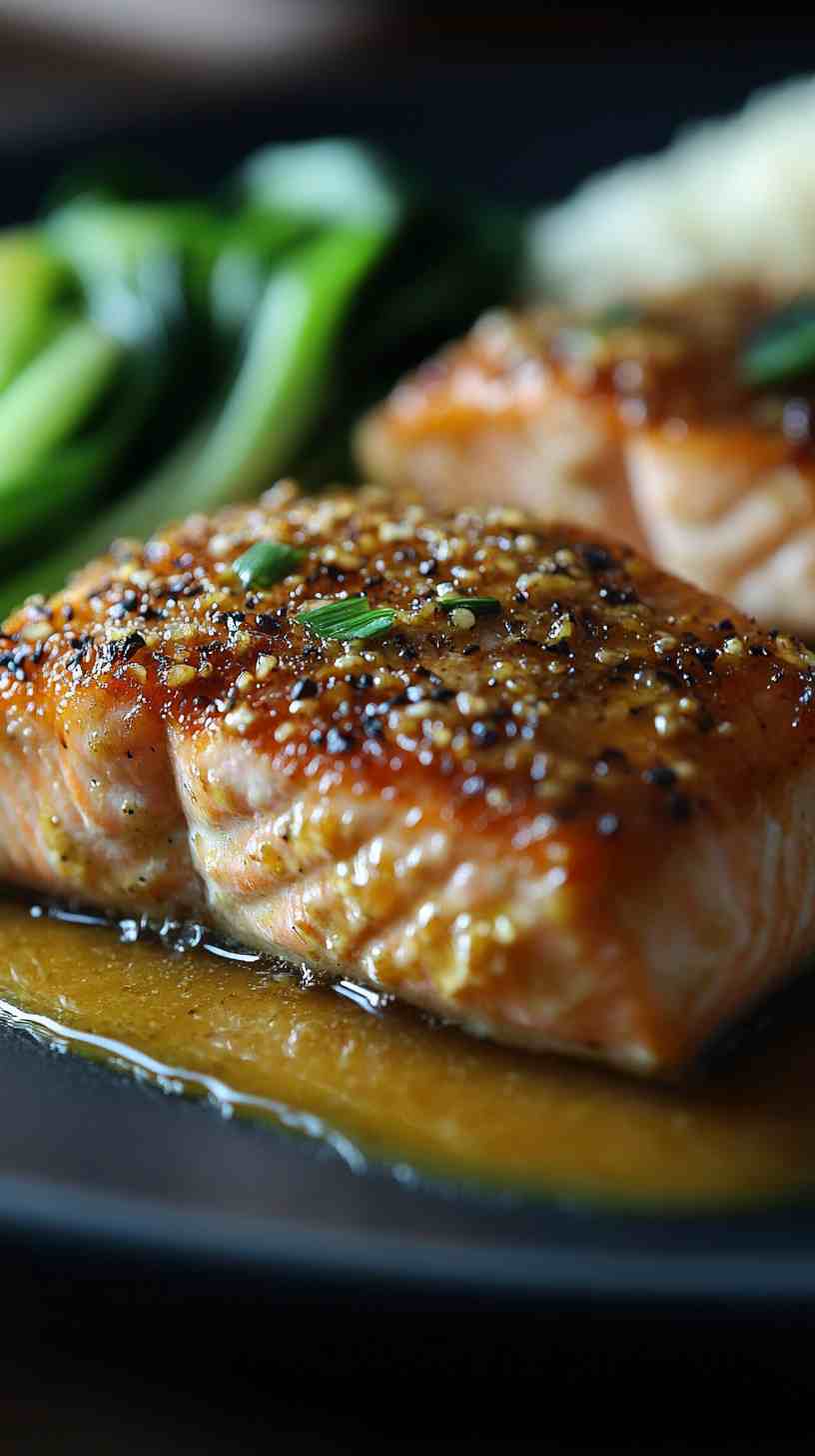 Air Fryer Miso Glazed Salmon