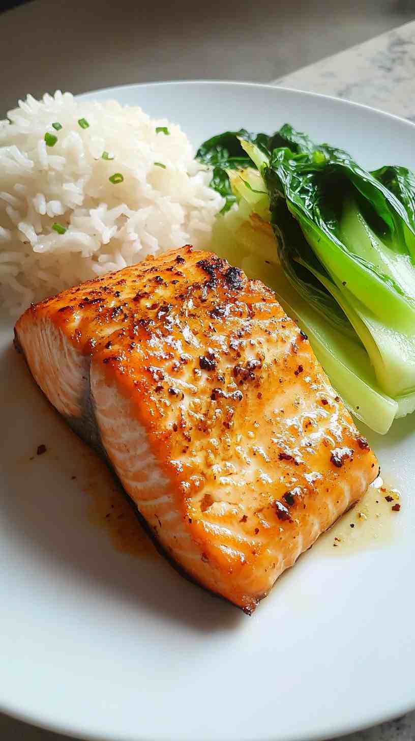 Air Fryer Miso Glazed Salmon