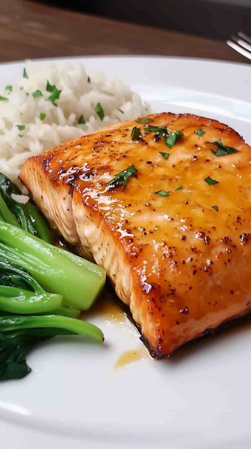 Air Fryer Miso Glazed Salmon