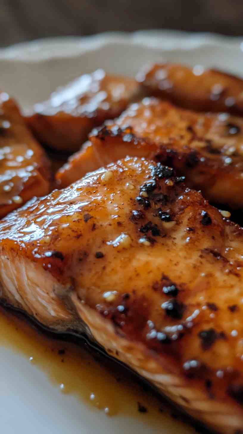 Air Fryer Miso Glazed Salmon