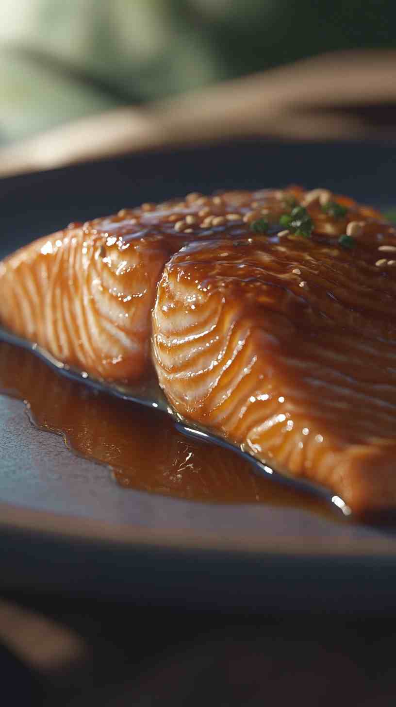 Air Fryer Miso Glazed Salmon