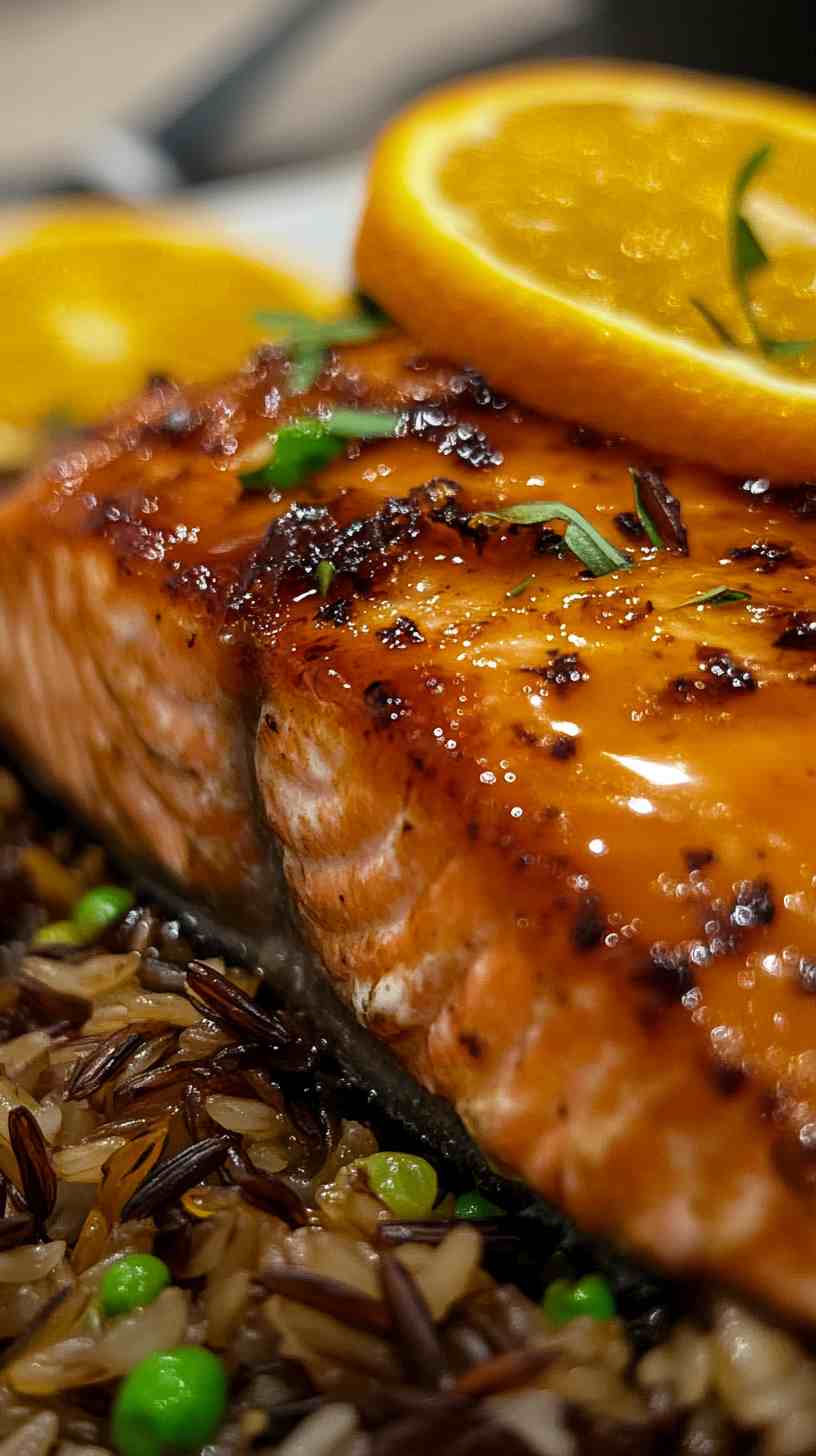 Air Fryer Orange Glazed Salmon