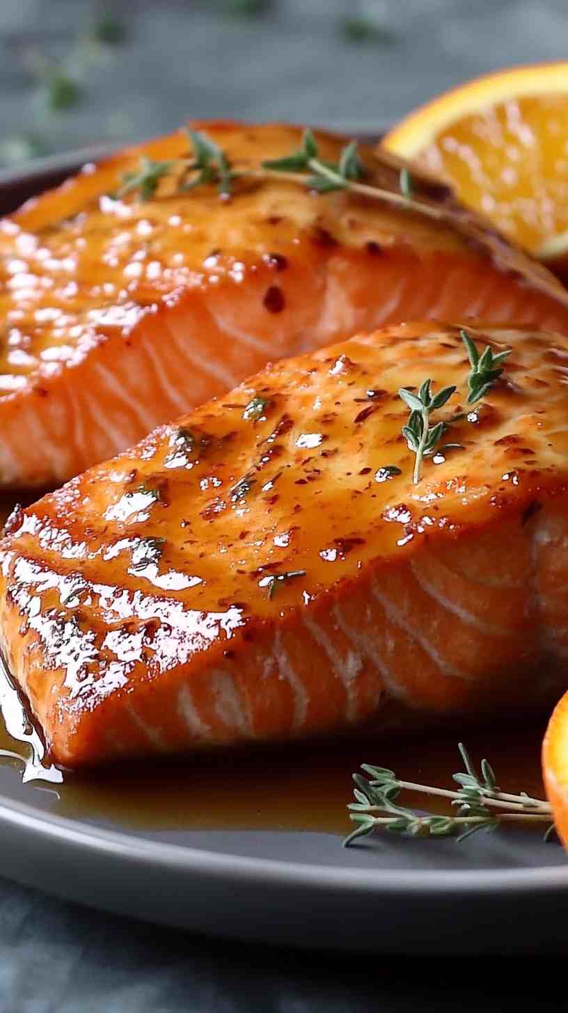 Air Fryer Orange Glazed Salmon