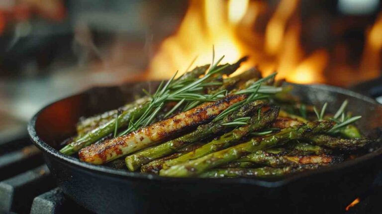 Air Fryer Roasted Asparagus with Herbs