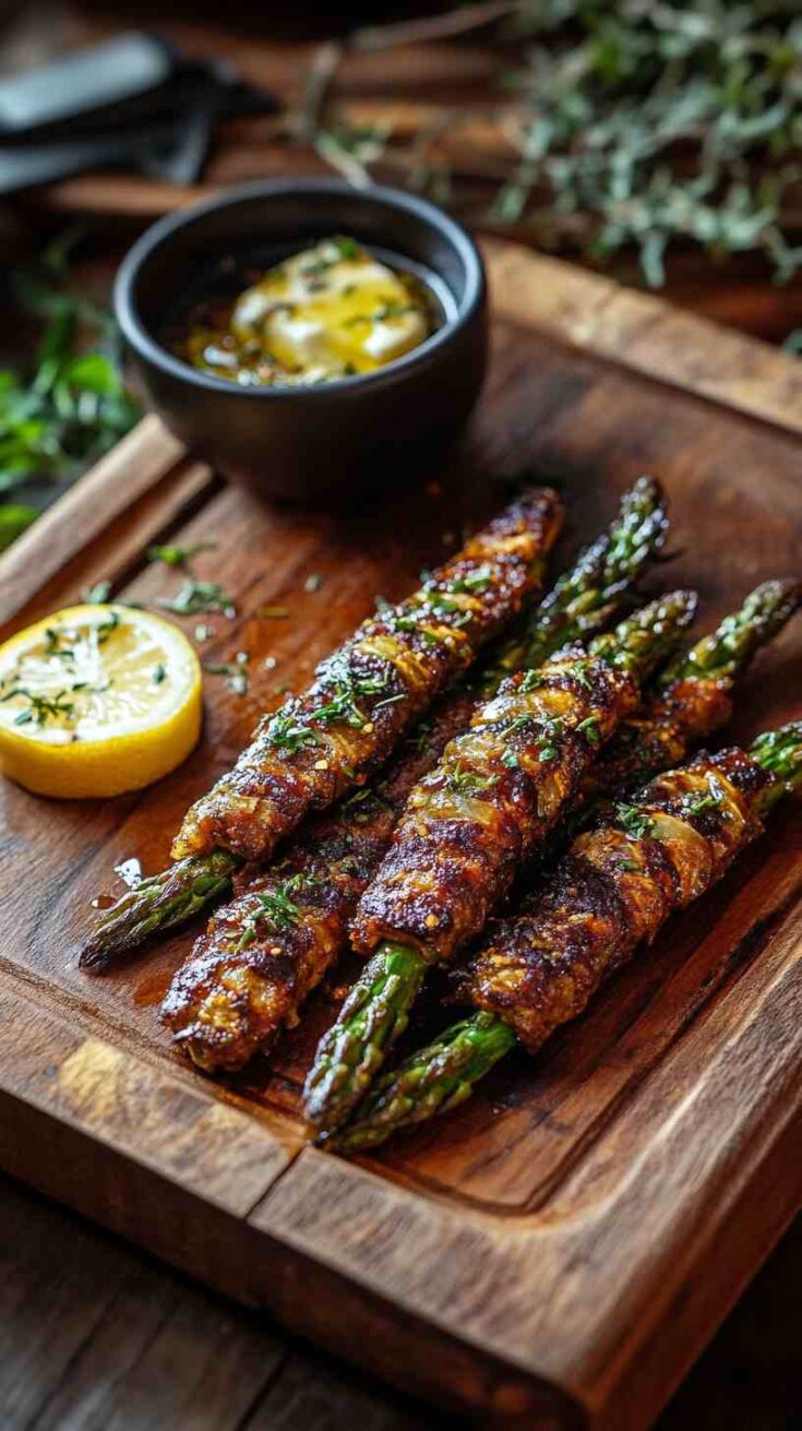 Air Fryer Roasted Asparagus with Herbs