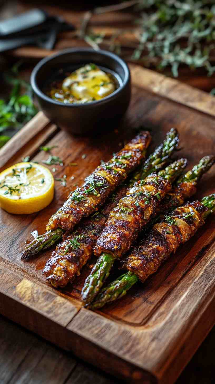 Air Fryer Roasted Asparagus with Herbs
