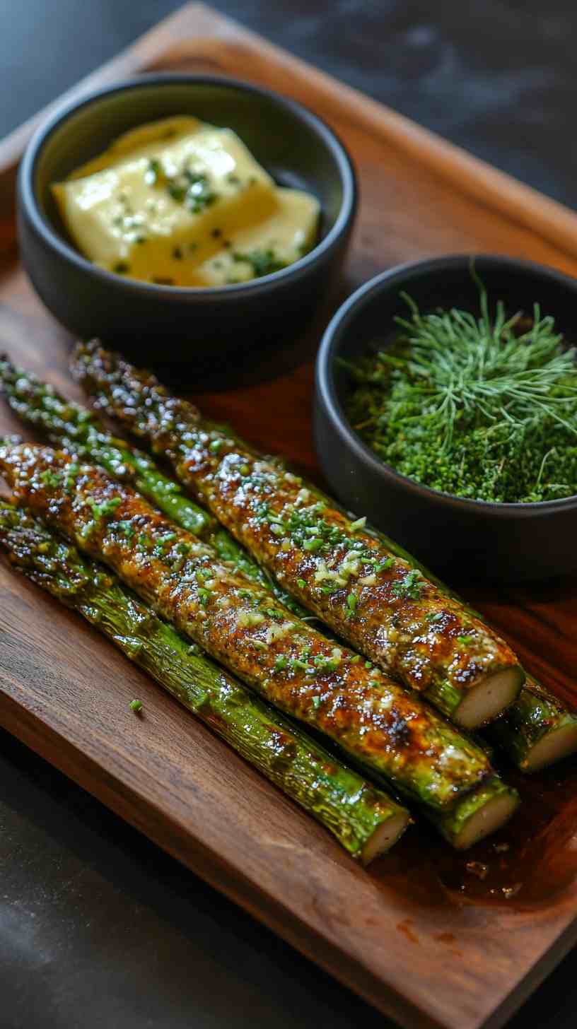 Air Fryer Roasted Asparagus with Herbs