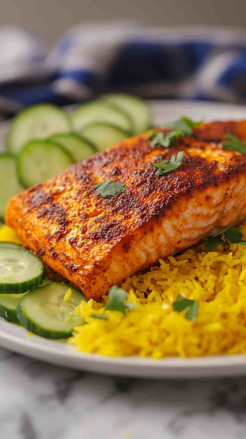 Air Fryer Tandoori Spiced Salmon