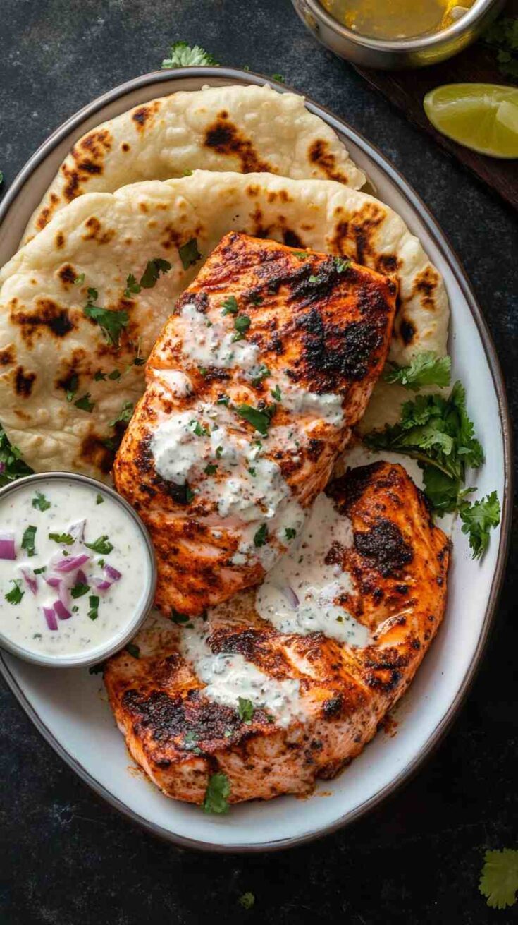 Air Fryer Tandoori Spiced Salmon