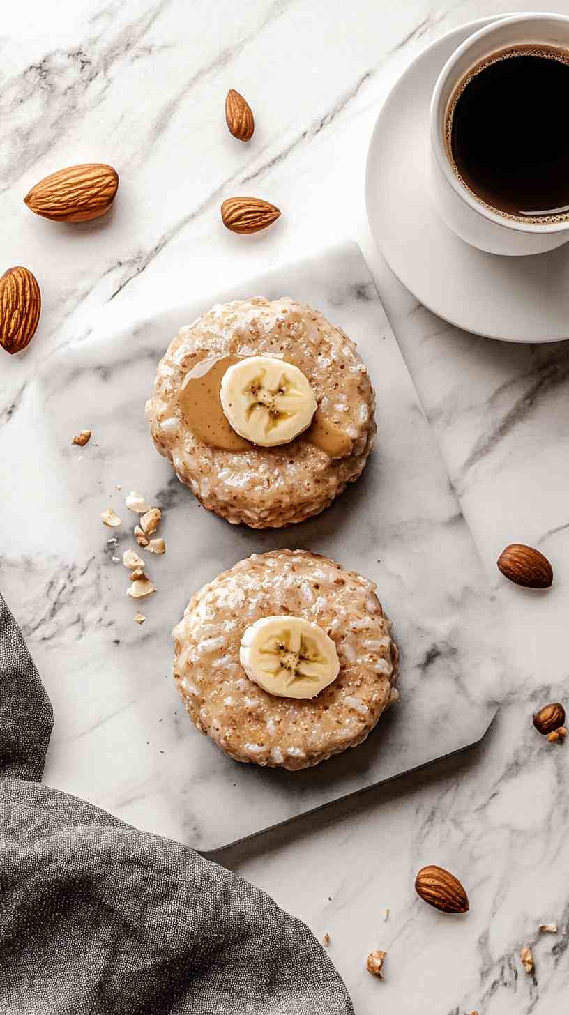 Almond Butter & Banana Rice Cakes Gym Meal